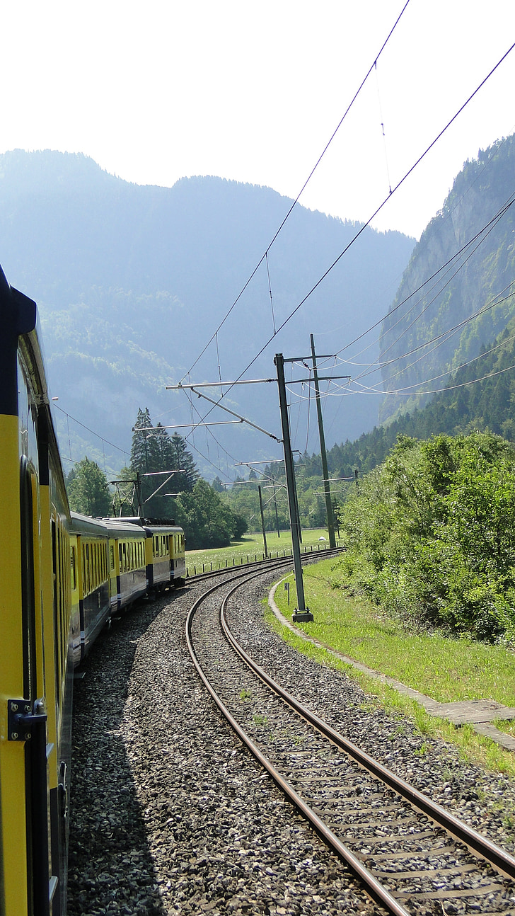 Swiss, Doprava, železnice, Alpy, cestování, Evropa, Švýcarsko
