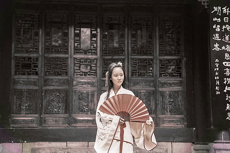 Kinija, senovėje, merginos, tonusas pratimai, Azija, apranga, kimono