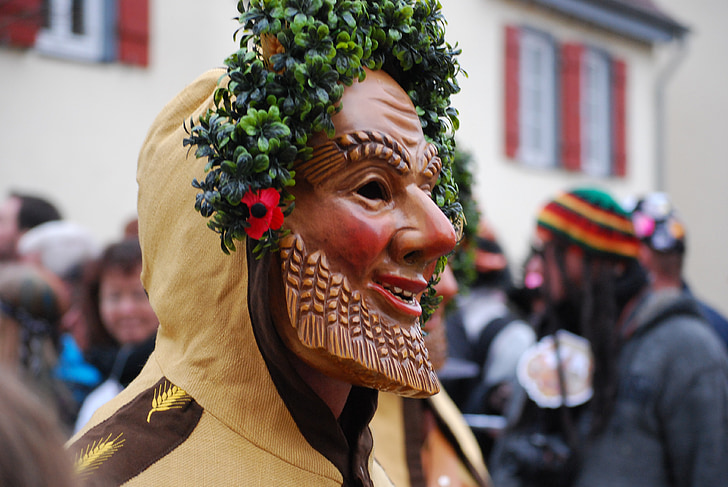 carnival, shrovetide, mask, germany, parade, wheat