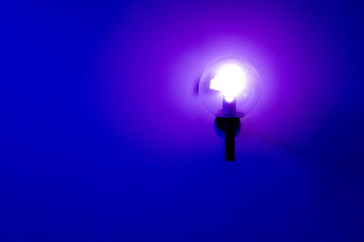 lamp, blue, blue light, light, lighting, neon light, lantern