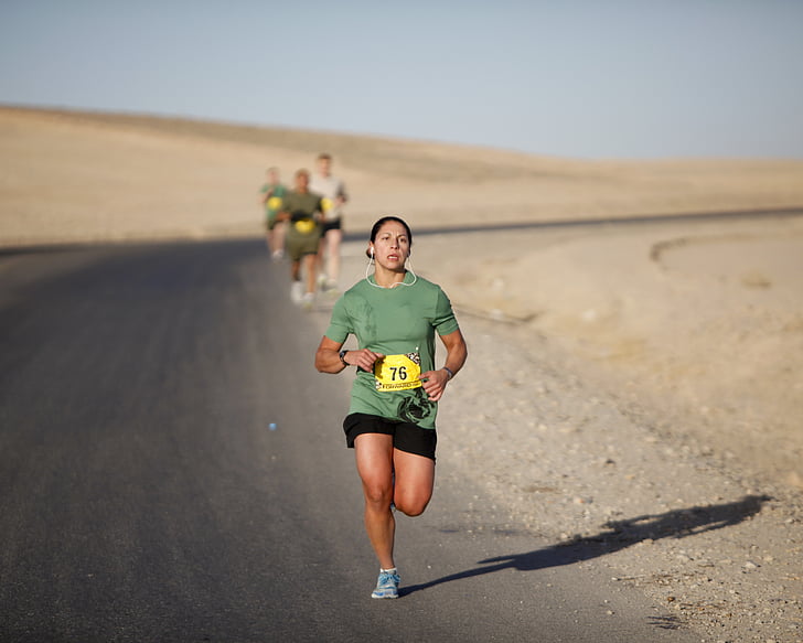 jooksja, maraton, sõjalise, Afganistan, Marines, konkurentsi, rassi