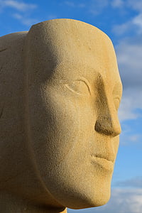 twarz, Kobieta, Cypr, Ajia napa, park rzeźb, sztuka, odkryty