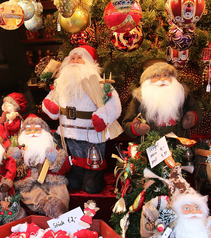 Santa claus, Nikolaus, Nürnberg, Weihnachtsmarkt, Weihnachten-buden, Deko