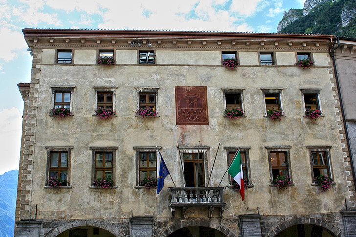 Δημαρχείο, Ιταλία, κτίριο, Garda, παλιό σπίτι, σοκάκι, πρόσοψη