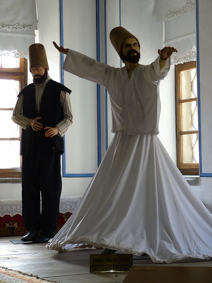 Dervish, hvirvlende dervish, Konya, dans, Mevlana monastery, Tyrkiet, folk
