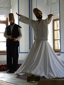 Dervish, snurrende dervish, Konya, dans, Mevlana klosteret, Tyrkia, folk