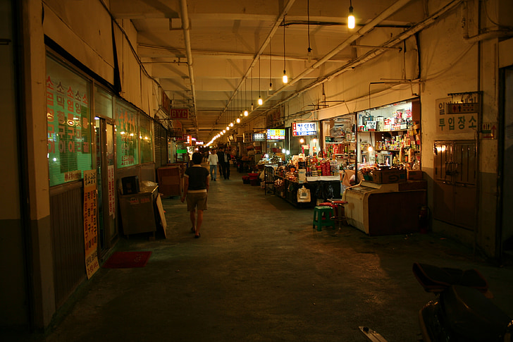 tržište, Koreja, Seoul, dobavljači, stare tržnice, korejski, Azija
