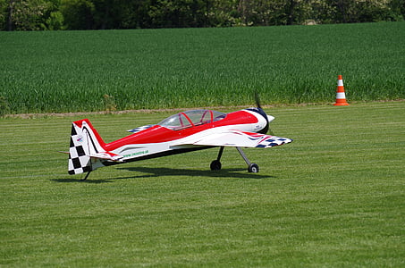 flygplan, landning, modell