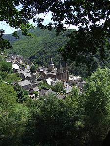 Conques, Aveyron, Abbey, púť, kostol