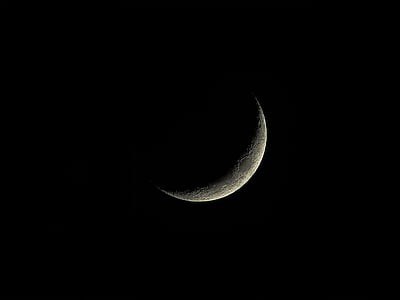 krateret, halvmåne, mørk, HD bakgrunn, Luna, månen, plass
