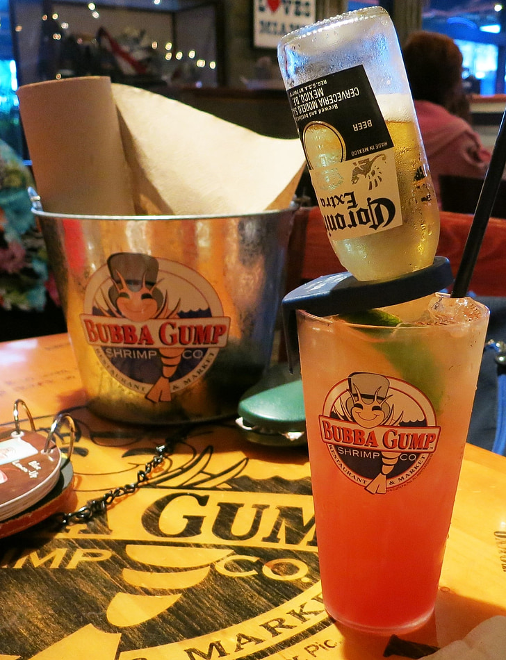 bubba gump, restaurant, cocktail, florida, drink, alcoholic, mixed drink