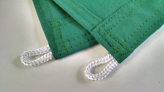 coisas, de costura, Bandeira, acabamento, detalhe, Brasil, verde