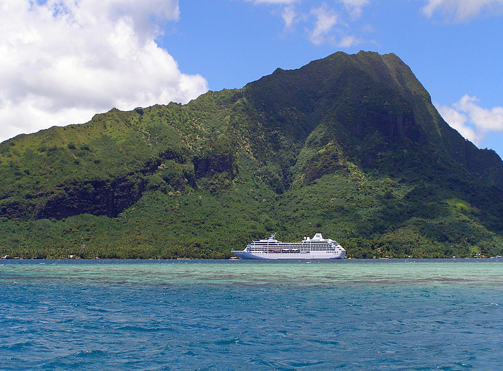 Moorea, fransk, Polynesia, øya, Tahitian princess, Cruise, skipet