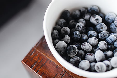 blueberry, fruit, food, dessert, bowl, frozen, healthy eating