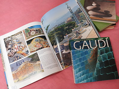 livre, Gaudi, construction, architecture, recherche