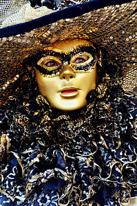Carnevale, maschera, Venezia, rosa, rosa, 2015, divertimento