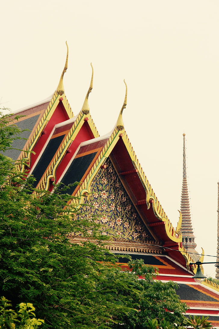 Thaimaa, Bangkok, temppeli, katto, Aasia, Palace, rakennus