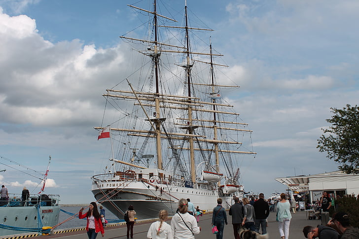 skipet, Gdynia, kysten, sjøen