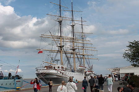 laeva, Gdynia, rannikul, Sea