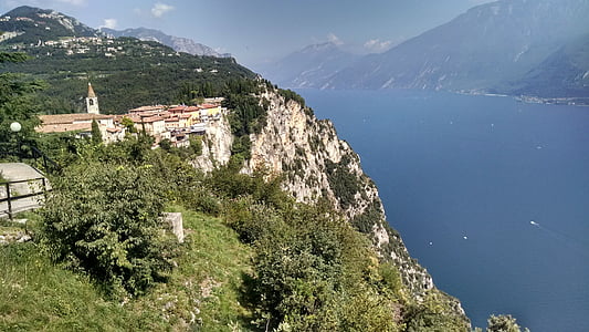 Garda, ezers, Itālija, ainava, kalni, Eiropa, kalns
