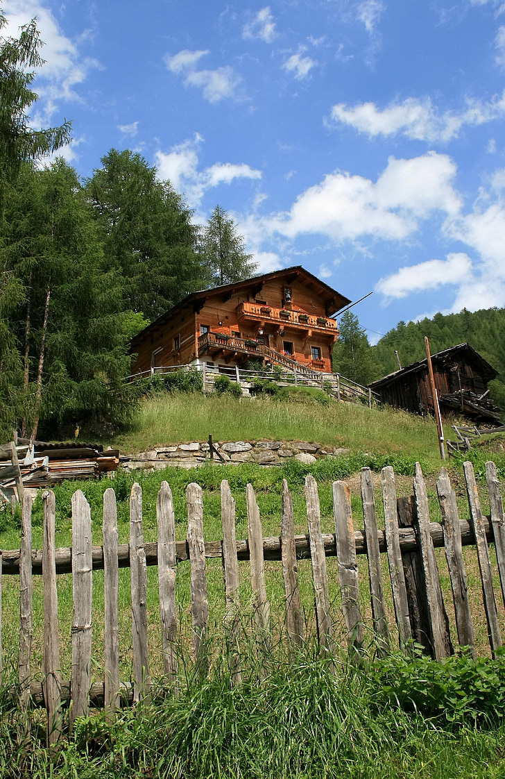Horská farma, Dovolenka, apriach, Korutánsko, Alpine, Vysoké Taury, Rakúsko