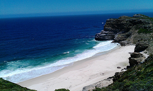 Praia de Diaz, praia, reservado (a), mar, água, África do Sul, ponto do cabo