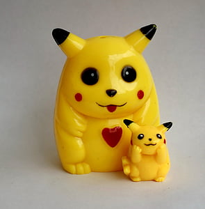 Pikachu, pokemon, linh vật, bức tượng nhỏ, đồ chơi, biểu tượng, plasticine