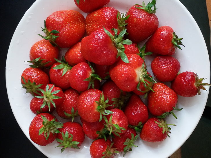maasikad, marjad, värske, marja, maasikas, toidu