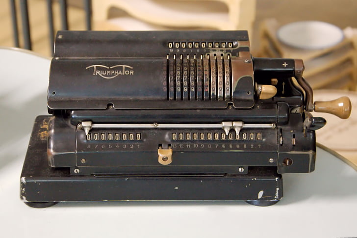 màquina de calcular, mecànicament, vell, Històricament, Museu, porzellaneum annaburg