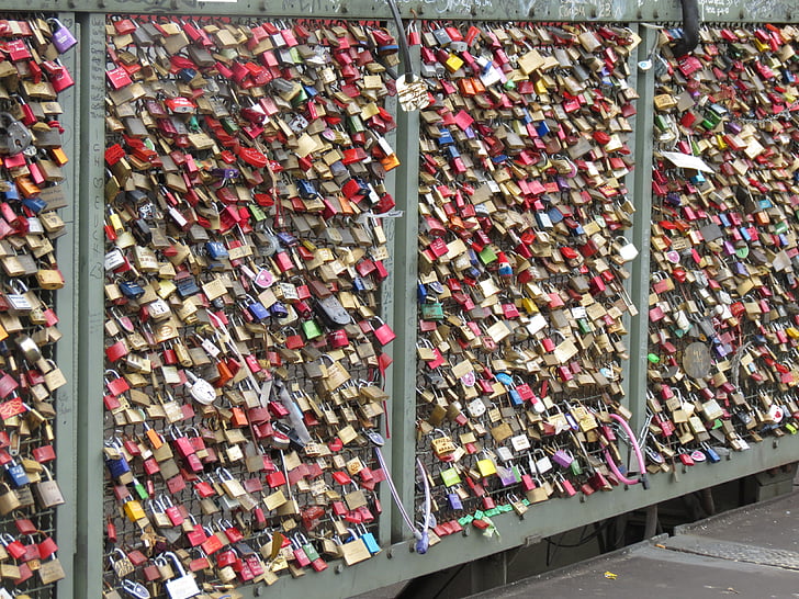 Pont, Colònia, cadenats, símbol d'amor, Rin, Castell d'amor, colors