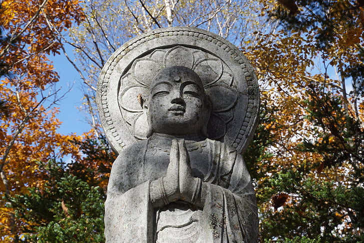 Guardian gudom av barn, staty, stenstatyer, summan objekt, buddhismen, buddhastaty, huvudsakliga rafter