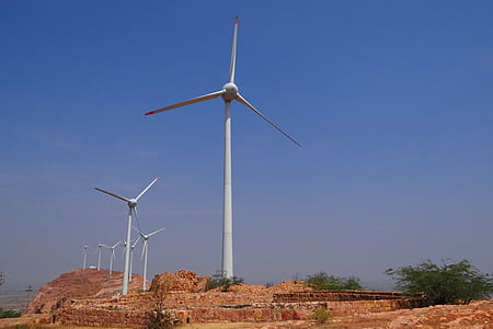 Farma wiatrowa, Turbina wiatrowa, energii elektrycznej, energia wiatrowa, Alternatywne źródła energii, nargund, Indie