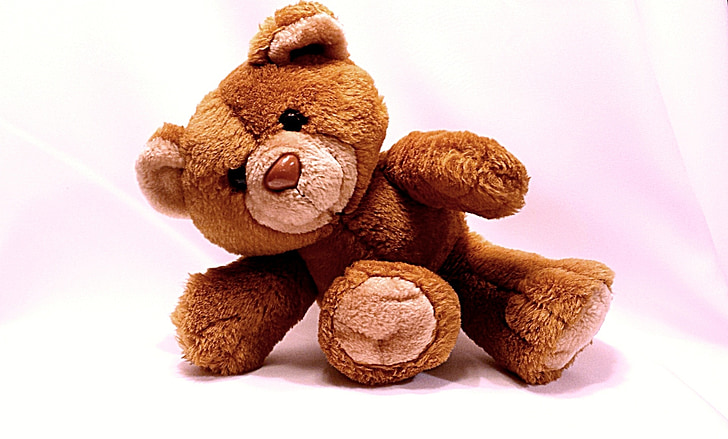Niedźwiedź, Teddy, Zabawka, ładny, miękkie, brązowy, zwierząt