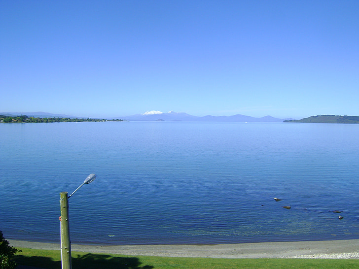 zilo ezeru, debesis, daba, Jaunzēlande, ezers, zila, ūdens