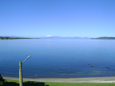 zilo ezeru, debesis, daba, Jaunzēlande, ezers, zila, ūdens