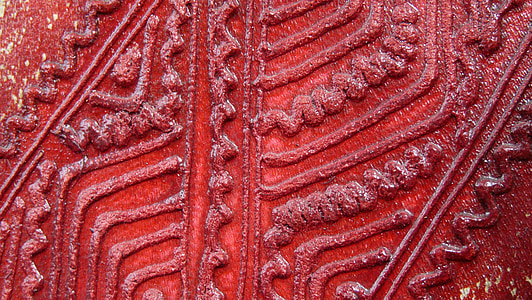 marokkanische, Farbe, rot, Haut, konvex, Muster, Hintergründe