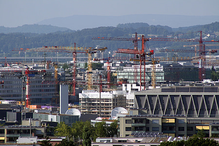 Zurich, Oerlikon, urbana, obras de construcción, construcción, Distrito de, edificio