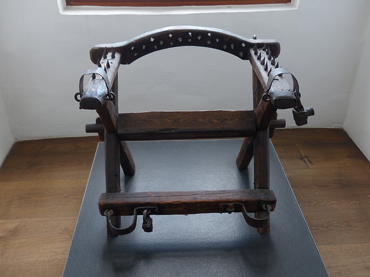 cadira de tortura, instrument de tortura, edat mitjana, Rosa, espines, turment, testimonis vergonyós