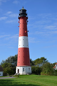 svetilnik, Pellworm, Severno morje, Waddenovo morje, otok, stolp, znan kraj