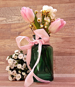 Tulip, ranunculus, vas, bunga, vas bunga, bunga musim semi, musim semi