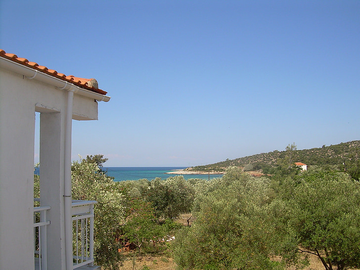 Griekenland, Thassos, zee, kust, uitzicht op zee