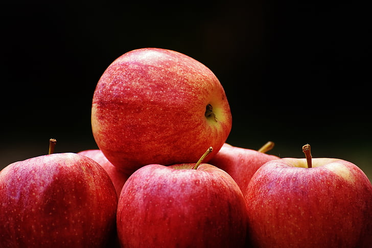Apple, rød, lækker, frugt, moden, rødt apple, Frisch