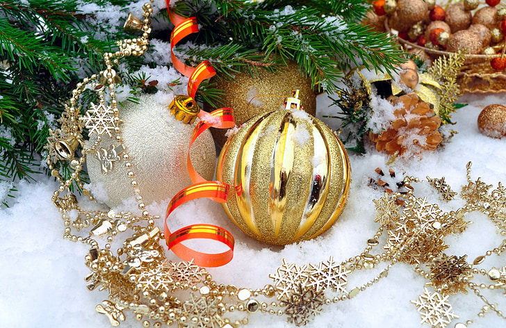 fons, boles, Nadal, fred, desembre, decoració, decoració