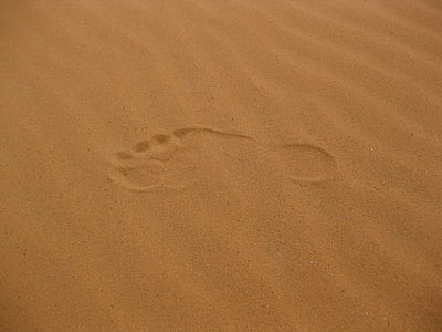 lábnyom, homok, Homokos, sivatagi, reprint, full-frame, hátterek, nem az emberek