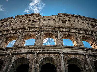 Anfiteatro de, antigua, arcos, arquitectura, edificio, Coliseo, histórico