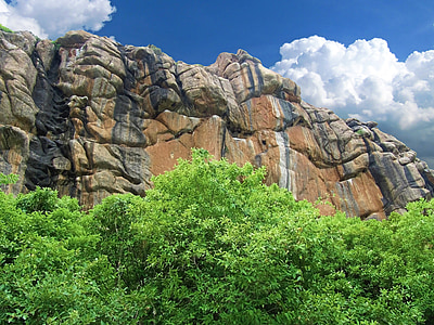 Rock, Cliff, Ridge, India, grote, grote, bruin