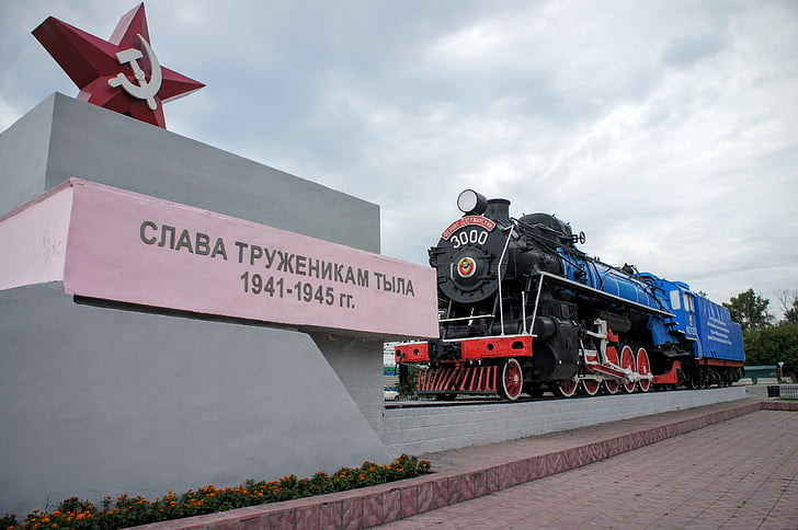 railway, steam locomotive, locomotive, historically, museum locomotive, russia