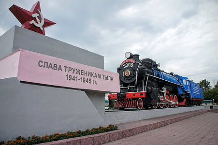 spoorwegen, stoomlocomotief, locomotief, historisch, Museum locomotief, Rusland