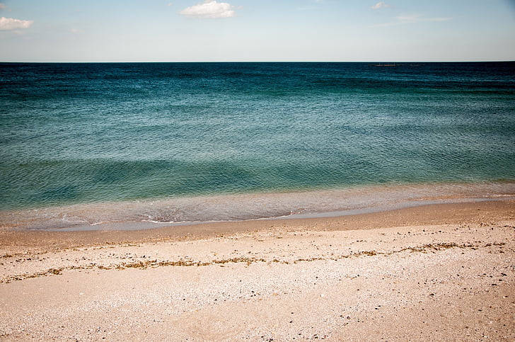 Playa, arena, Costa, agua, Océano, mar, Horizon