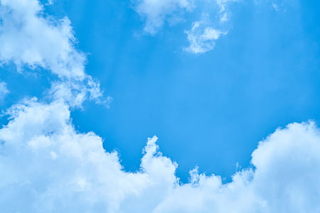 Cloud, modrá, Príroda, oblaky, biela, zloženie, priestor